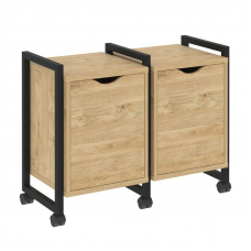 Loft Тумба на колесных опорах VR.L-TN-2.K Тиквуд Светлый/Металл Черный 970*460*767