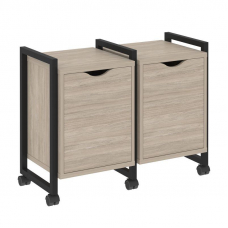 Loft Тумба на колесных опорах VR.L-TN-2.K Дуб Аттик/Металл Черный 970*460*767