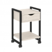 Loft Тумба на колесных опорах с ящ. и полкой VR.L-T1.K Денвер Светлый/Металл Черный 500*460*767