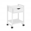 Loft Тумба на колесных опорах с ящ. и полкой VR.L-T1.K Белый Бриллиант/Металл Белый 500*460*767