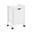 Loft Тумба на колесных опорах+фасад VR.L-T2.K Белый Бриллиант/Металл Белый 500*460*767