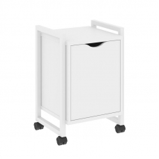 Loft Тумба на колесных опорах+фасад VR.L-T2.K Белый Бриллиант/Металл Белый 500*460*767