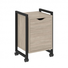 Loft Тумба на колесных опорах+фасад VR.L-T2.K Дуб Аттик/Металл Черный 500*460*767