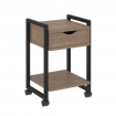 Loft Тумба на колесных опорах с ящ. и полкой VR.L-T1.K Дуб Аризона/Металл Черный 500*460*767