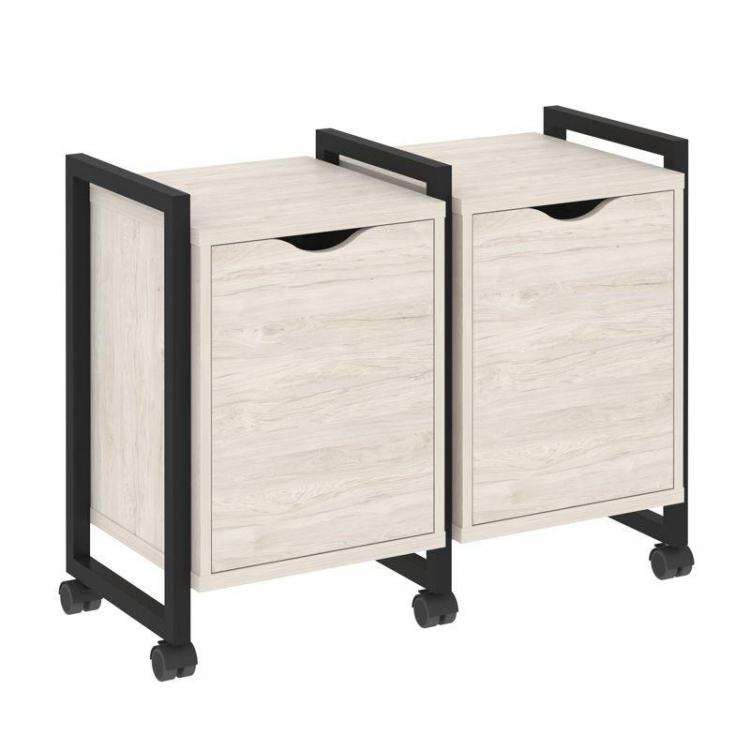 Loft Тумба на колесных опорах VR.L-TN-2.K Денвер Светлый/Металл Черный 970*460*767