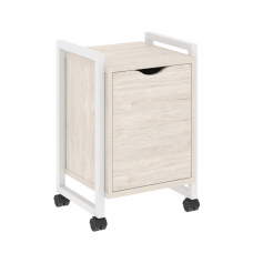 Loft Тумба на колесных опорах+фасад VR.L-T2.K Денвер Светлый/Металл Белый 500*460*767