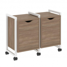 Loft Тумба на колесных опорах VR.L-TN-2.K Дуб Аризона/Металл Белый 970*460*767