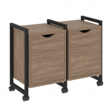 Loft Тумба на колесных опорах VR.L-TN-2.K Дуб Аризона/Металл Черный 970*460*767