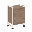 Loft Тумба на колесных опорах+фасад VR.L-T2.K Дуб Аризона/Металл Белый 500*460*767