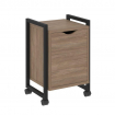 Loft Тумба на колесных опорах+фасад VR.L-T2.K Дуб Аризона/Металл Черный 500*460*767