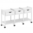 Loft Тумба на колесных опорах VR.L-TN-4.K Белый Бриллиант/Металл Белый 1440*460*767