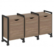 Loft Тумба на колесных опорах VR.L-TN-5.K Дуб Аризона/Металл Черный 1440*460*767