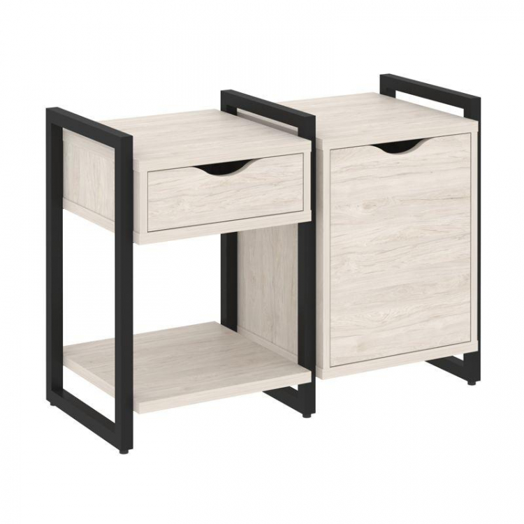 Loft Тумба на регулируемых опорах VR.L-TN-3.O Денвер Светлый/Металл Черный 970*460*719