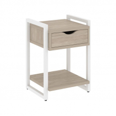 Loft Тумба на регулируемых опорах с ящ. и полкой VR.L-T1.O Дуб Аттик/Металл Белый 500*460*719