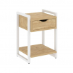 Loft Тумба на регулируемых опорах с ящ. и полкой VR.L-T1.O Тиквуд Светлый/Металл Белый 500*460*719