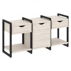 Loft Тумба на регулируемых опорах VR.L-TN-6.O Денвер Светлый/Металл Черный 1440*460*719