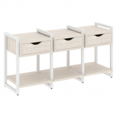 Loft Тумба на регулируемых опорах VR.L-TN-4.O Денвер Светлый/Металл Белый 1440*460*719