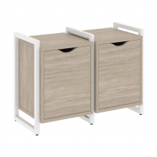 Loft Тумба на регулируемых опорах VR.L-TN-2.O Дуб Аттик/Металл Белый 970*460*719