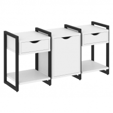 Loft Тумба на регулируемых опорах VR.L-TN-6.O Белый Бриллиант/Металл Черный 1440*460*719