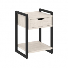 Loft Тумба на регулируемых опорах с ящ. и полкой VR.L-T1.O Денвер Светлый/Металл Черный 500*460*719