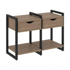 Loft Тумба на регулируемых опорах VR.L-TN-1.O Дуб Аризона/Металл Черный 970*460*719