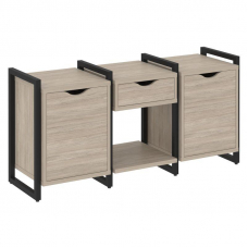 Loft Тумба на регулируемых опорах VR.L-TN-7.O Дуб Аттик/Металл Черный 1440*460*719