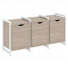 Loft Тумба на регулируемых опорах VR.L-TN-5.O Дуб Аттик/Металл Белый 1440*460*719