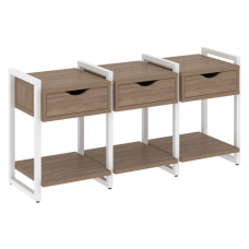 Loft Тумба на регулируемых опорах VR.L-TN-4.O Дуб Аризона/Металл Белый 1440*460*719