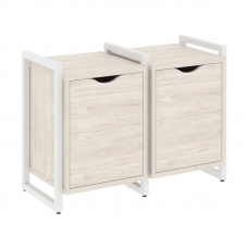 Loft Тумба на регулируемых опорах VR.L-TN-2.O Денвер Светлый/Металл Белый 970*460*719