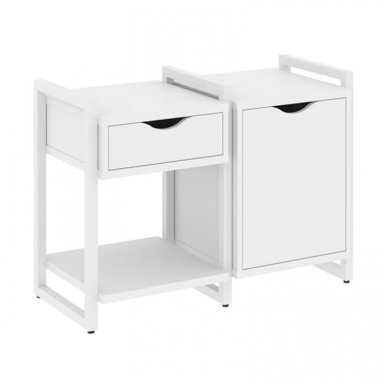 Loft Тумба на регулируемых опорах VR.L-TN-3.O Белый Бриллиант/Металл Белый 970*460*719