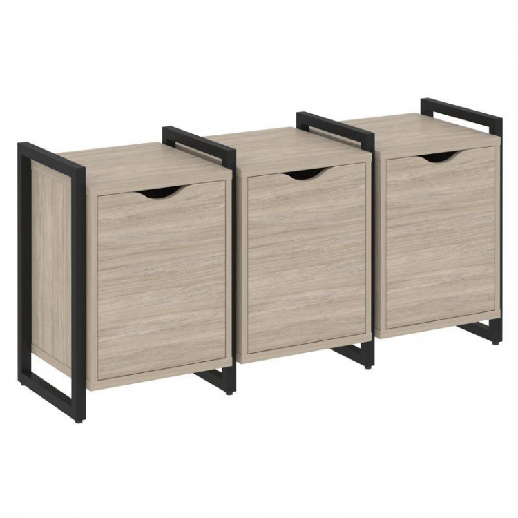 Loft Тумба на регулируемых опорах VR.L-TN-5.O Дуб Аттик/Металл Черный 1440*460*719