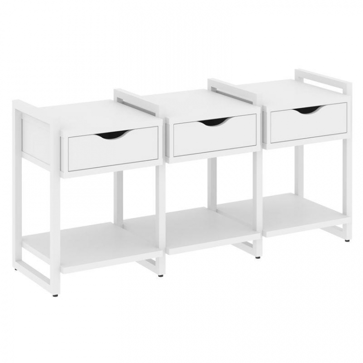 Loft Тумба на регулируемых опорах VR.L-TN-4.O Белый Бриллиант/Металл Белый 1440*460*719