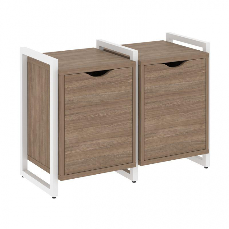 Loft Тумба на регулируемых опорах VR.L-TN-2.O Дуб Аризона/Металл Белый 970*460*719