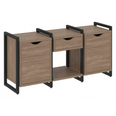 Loft Тумба на регулируемых опорах VR.L-TN-7.O Дуб Аризона/Металл Черный 1440*460*719