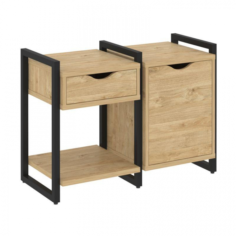 Loft Тумба на регулируемых опорах VR.L-TN-3.O Тиквуд Светлый/Металл Черный 970*460*719