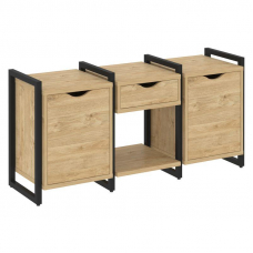 Loft Тумба на регулируемых опорах VR.L-TN-7.O Тиквуд Светлый/Металл Черный 1440*460*719