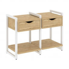 Loft Тумба на регулируемых опорах VR.L-TN-1.O Тиквуд Светлый/Металл Белый 970*460*719