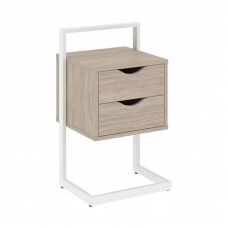 Loft Тумба приставная VR.L-PY2 Дуб Аттик/Металл Белый 450*409*792