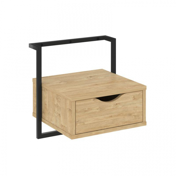 Loft Тумба навесная (крепление к стене) VR.L-SY1 Тиквуд Светлый/Металл Черный 450*409*450