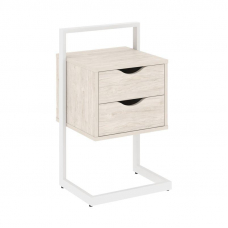 Loft Тумба приставная VR.L-PY2 Денвер Светлый/Металл Белый 450*409*792
