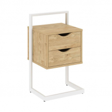 Loft Тумба приставная VR.L-PY2 Тиквуд Светлый/Металл Белый 450*409*792