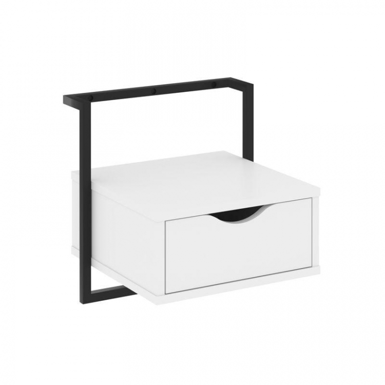 Loft Тумба навесная (крепление к стене) VR.L-SY1 Белый Бриллиант/Металл Черный 450*409*450