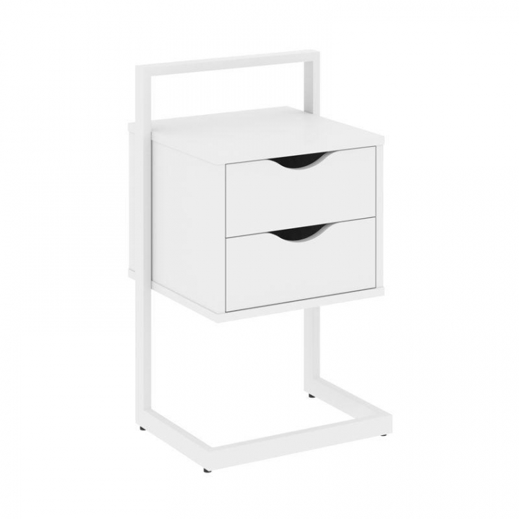 Loft Тумба приставная VR.L-PY2 Белый Бриллиант/Металл Белый 450*409*792