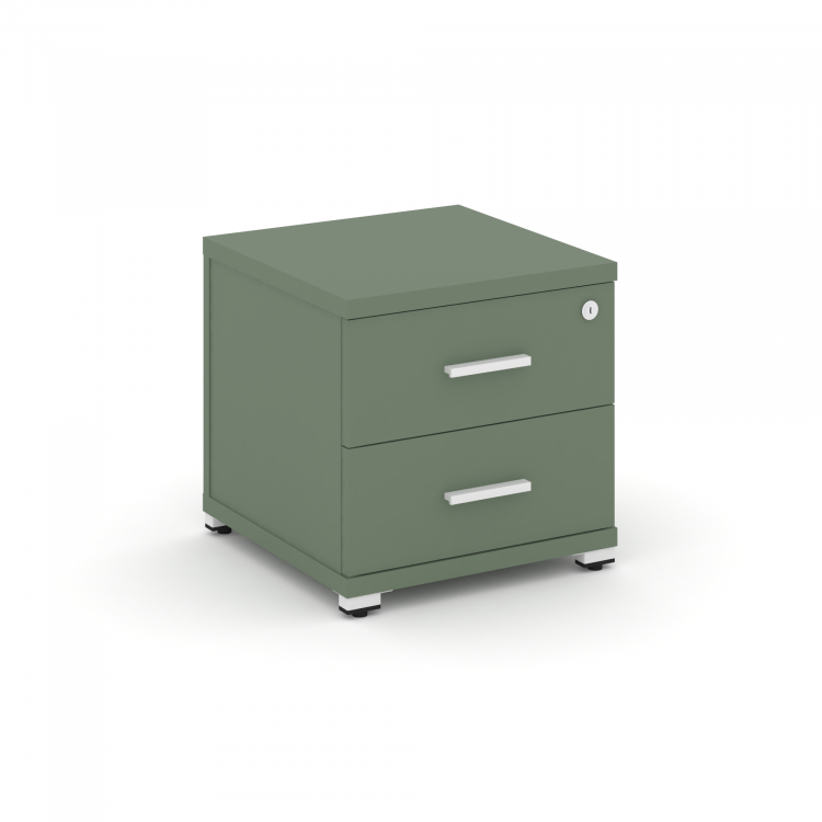 Concept Тумба приставная 2 ящ. CN.TUP-001 W Кобо/Металл Белый 420*420*416