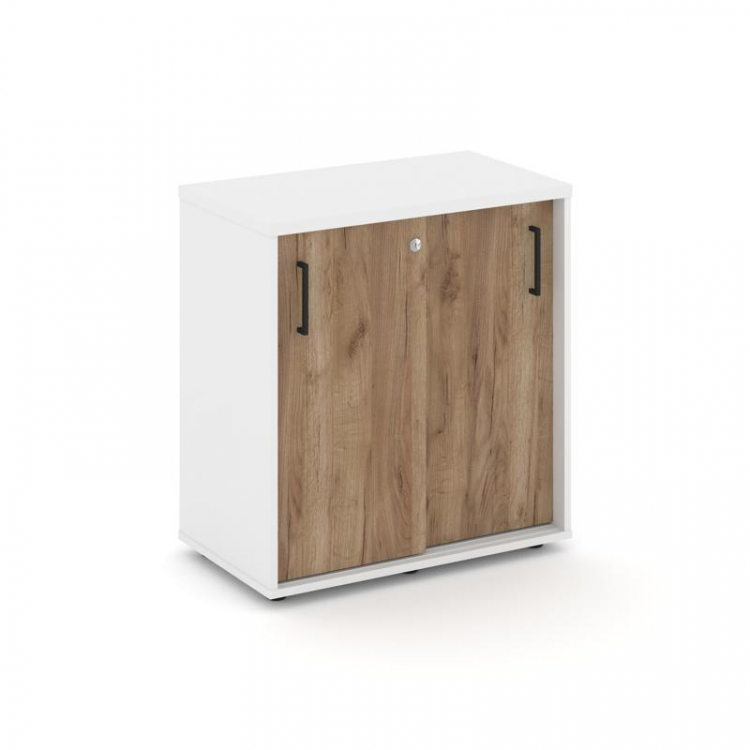 Style Project Тумба опорная/приставная SN.TOP-042 Белый/Белый/Дуб Табак/Черный Ручки 700*400*750