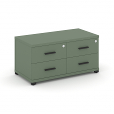 Concept Тумба приставная широкая 4 ящ. CN.TSP-001 B Кобо/Металл Черный 836*420*416