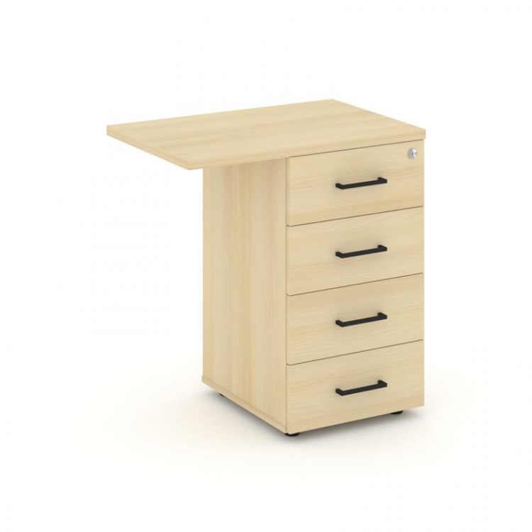 Style Project Тумба приставная SN.TPP-002 Акация Лорка/Черный Ручки 416/700*460*750