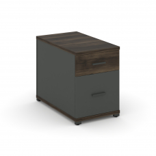 Concept Тумба опорная/приставная 1 ящ.+1 распаш. фасад CN.TGO-004 A Дуб Мали/Антрацит/Металл Антраци