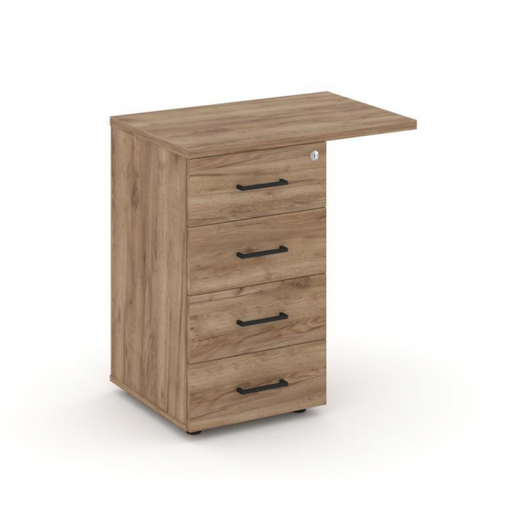 Style Project Тумба приставная SN.TPP-002 Дуб Табак/Черный Ручки 416/700*460*750