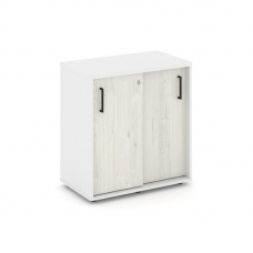 Style Project Тумба опорная/приставная SN.TOP-041 Белый/Белый/Дуб Наварра/Черный Ручки 600*400*750